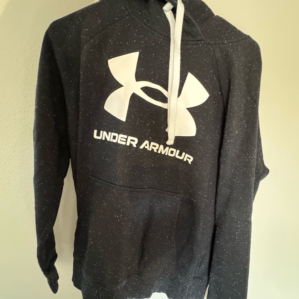 Under Armour Black Hoodie with White Logo